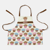 Niedlich Cupcake Personalisiert Kinder Küche Schür Schürze (Vorderseite)