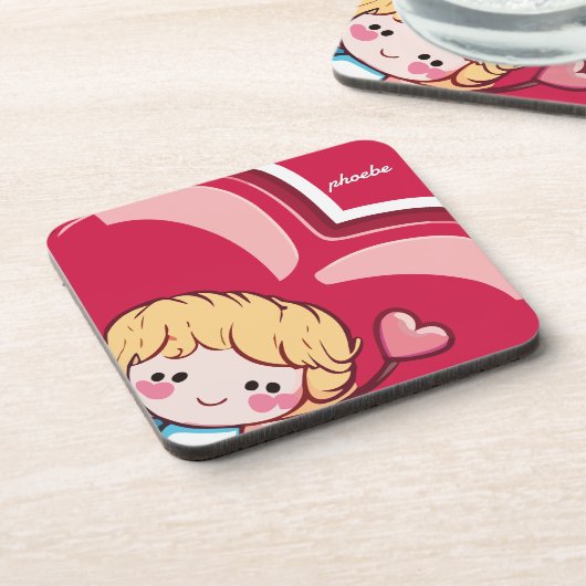 Niedlich Cupid Getränkeuntersetzer (Linke Seite)