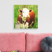 Niedlich Curry Cow 4Carrie Leinwanddruck (Insitu (Wohnzimmer))