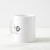 Niedlich Cursive Boo Spooky Ghost Halloween Kaffeetasse (Vorderseite Links)