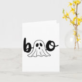 Niedlich Cursive Boo Spooky Ghost Halloween Karte (Gelbe Blume)