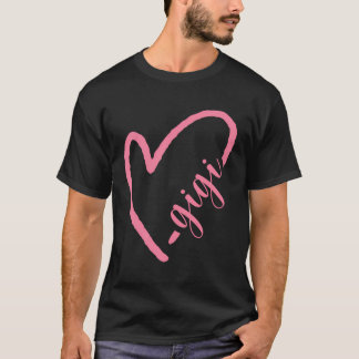 Niedlich Cursive Heart Oma Gigi T-Shirt