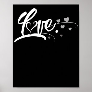 Niedlich Cursive Liebe Valentinstag Rot Poster