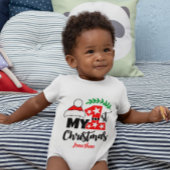Niedlich Custom Baby's First Christmas Weihnachtsm Baby Strampler