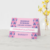 Niedlich! Custom Middle School Abschluss Card! Kar Karte (Gelbe Blume)