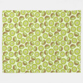 Niedlich Cut Kiwi Muster Fleecedecke (Vorderseite (Horizontal))
