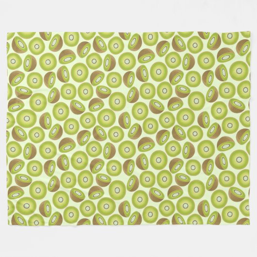 Niedlich Cut Kiwi Muster Fleecedecke (Vorderseite (Horizontal))