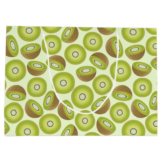 Niedlich Cut Kiwi Muster Große Geschenktüte (Rückseite)