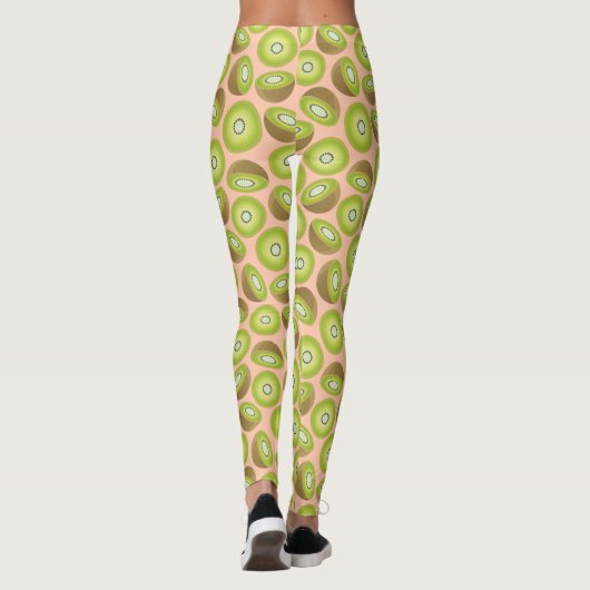 Niedlich Cut Kiwi Muster Leggings (Rückseite)