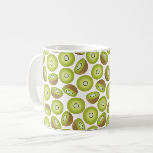 Niedlich Cut Kiwi Muster Tasse (Vorderseite Links)