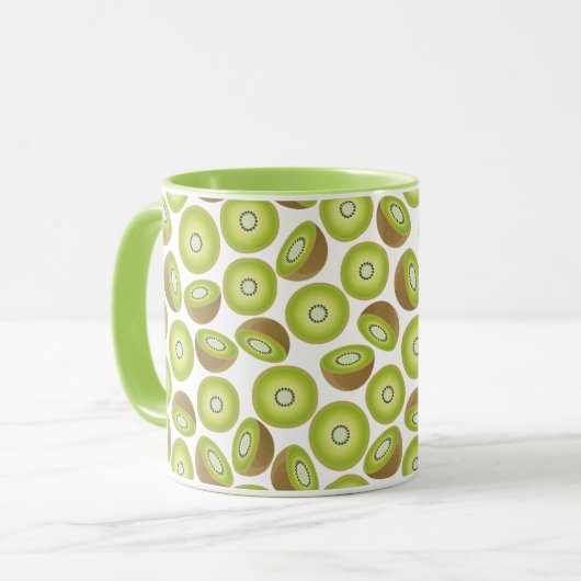 Niedlich Cut Kiwi Muster Tasse (Vorderseite Links)