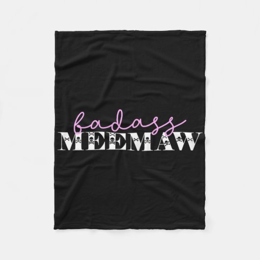 Niedlich D Meemaw Funny Skulls Mee-maw Fleecedecke (Vorderseite)