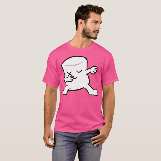 Niedlich Dabbing Marshmallow Campfire Kawaii Marsh T-Shirt (Vorne ganz)