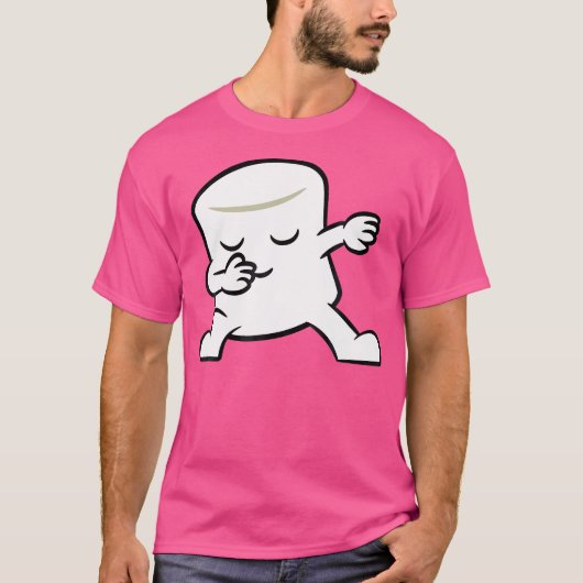 Niedlich Dabbing Marshmallow Campfire Kawaii Marsh T-Shirt (Vorderseite)