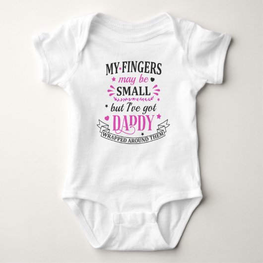 Niedlich Daddy Baby Strampler (Vorderseite)