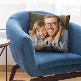 Niedlich Daddy Overlay Typografy Foto Kissen
