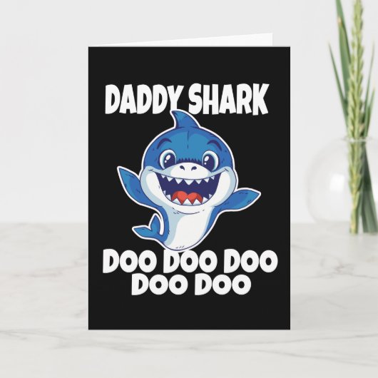 Niedlich Daddy Shark Doo Doo Doo Karte (Vorderseite)