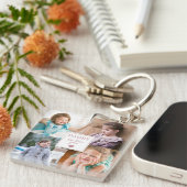 Niedlich Daddy We Liebe Sie 4 Foto Collage Schlüsselanhänger (Vorderseite rechts)