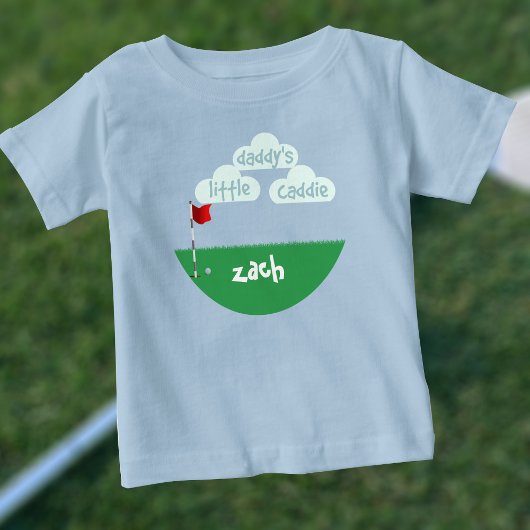Niedlich Daddy's Little Caddie Junior Golfer Baby T-shirt