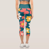 Niedlich Daisy Blume Botanische Musterschule mädch Capri Leggings (Rückseite)