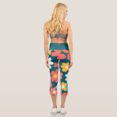 Niedlich Daisy Blume Botanische Musterschule mädch Capri Leggings (Rückseite)