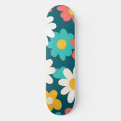 Niedlich Daisy Blume Botanische Musterschule mädch Skateboard (Vorderseite)