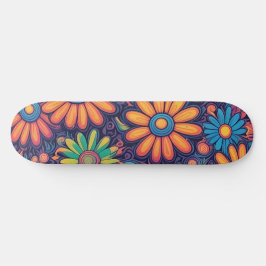 Niedlich Daisy Blume Botanische Musterschule mädch Skateboard (Horizontal)