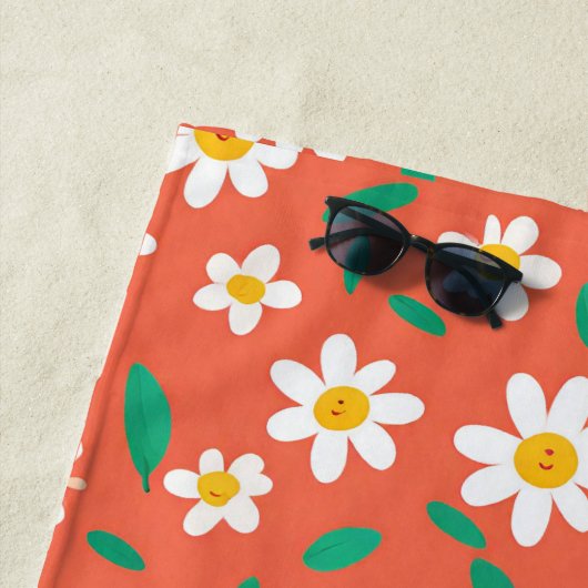 Niedlich Daisy Blume Botanische Musterschule mädch Strandtuch (Beispiel)