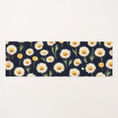 Niedlich Daisy Blume Botanisches Muster gürtlich Yogamatte (Vorderseite (Horizontal))