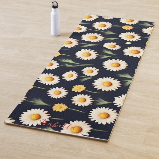Niedlich Daisy Blume Botanisches Muster gürtlich Yogamatte (Beispiel)