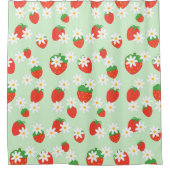 Niedlich Daisy Blume Erdbeere Weihnachts Muster Duschvorhang (Vorderseite)