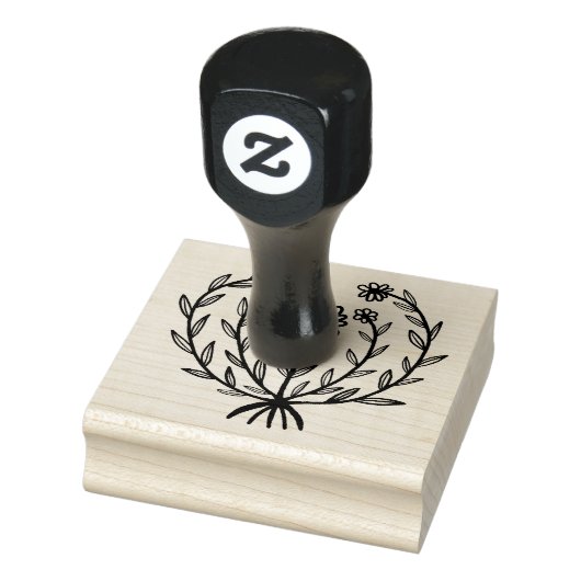 Niedlich Daisy floral CUSTOM Ihren eigenen Text hi Gummistempel (Stempel)