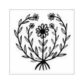 Niedlich Daisy floral CUSTOM Ihren eigenen Text hi Gummistempel (Prägung)