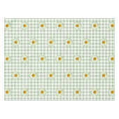 Niedlich Daisy Pattern auf Sage Gingham Kariert Tischdecke (Vorderseite (Horizontal))