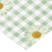 Niedlich Daisy Pattern auf Sage Gingham Kariert Tischdecke (Schrägansicht)