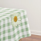 Niedlich Daisy Pattern auf Sage Gingham Kariert Tischdecke (Beispiel)