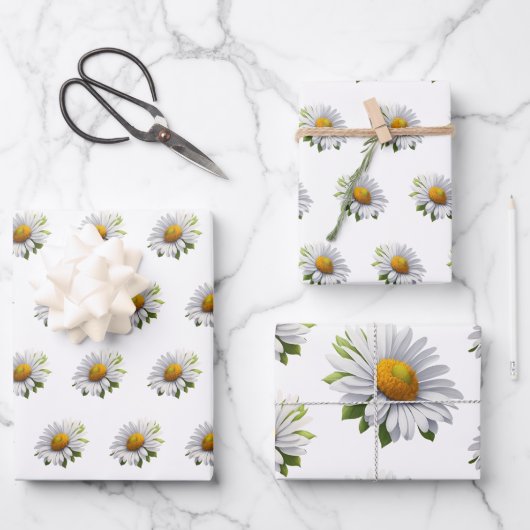 Niedlich Daisy — Power von Blume Geschenkpapier Set (Vorderseite)