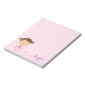 Niedlich Dancer Ballerina Girl Notepad Notizblock (Rotiert)