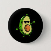 Niedlich Dancing Avocado - Guacamole Avocado Graph Button (Vorderseite)