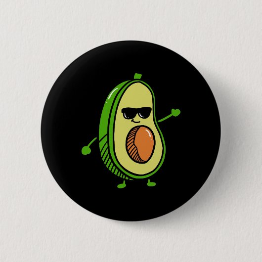 Niedlich Dancing Avocado - Guacamole Avocado Graph Button (Vorderseite)