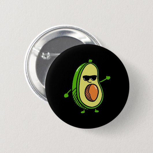 Niedlich Dancing Avocado - Guacamole Avocado Graph Button (Vorne & Hinten)