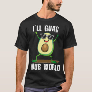 Niedlich Dancing Avocado Vegan Food Graphic Guac I T-Shirt