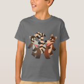 Niedlich Dancing Cartoon Coatimundis Children T - T-Shirt (Vorderseite)