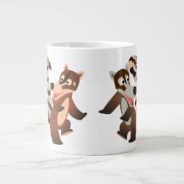 Niedlich Dancing Cartoon Coatimundis Jumbo-Tasse