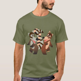 Niedlich Dancing Cartoon Coatimundis T - Shirt