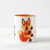 Niedlich Dancing Cartoon Fox Tasse (Mittel)