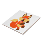 Niedlich Dancing Cartoon Fox Tile Fliese (Seite)