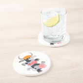 Niedlich Dancing Cartoon Kuh Untersetzer (Seite)