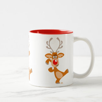 Niedlich Dancing Cartoon Rentier Tasse