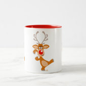 Niedlich Dancing Cartoon Rentier Tasse (Mittel)